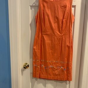 Danny & Nicole Orange Floral Mini Dress
